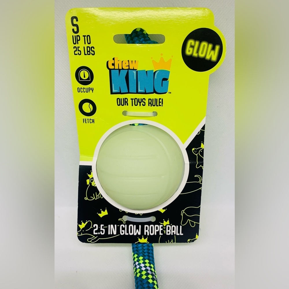 Chew King Our Toys Glow Rope Ball 2.5" NEW!!!